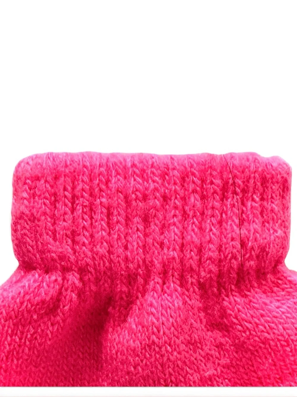 Girl’s Hot Pink Sweater knit Gloves